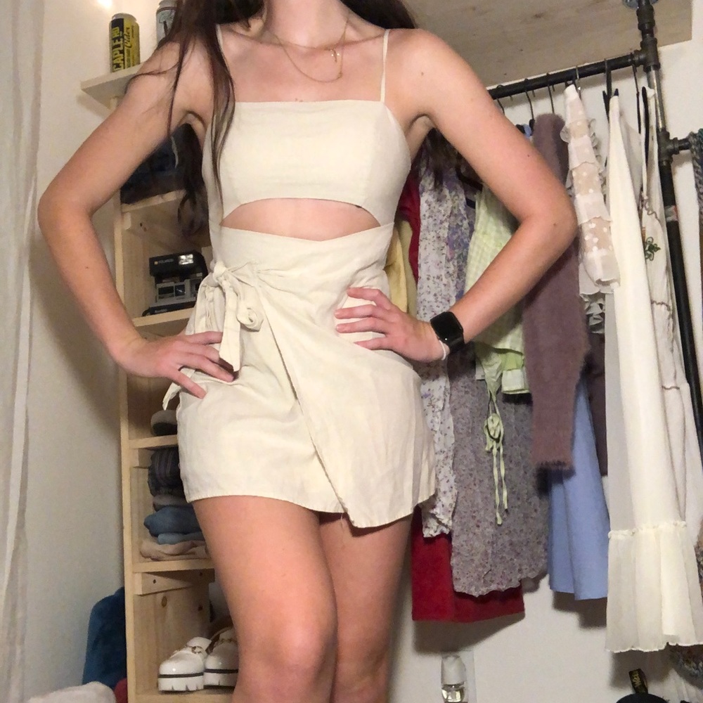 Forever 21 Tan wrap dress